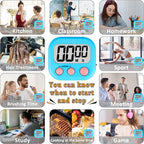 ZILLEEN 12 Pack Kitchen Timers for Cooking Digital Classroom Timers for Kids - Image 5
