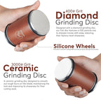 Rolling Knife Sharpener with Diamond and Ceramic Discs, Kitchen Knife Sharpener - Image 2