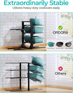 ORDORA 6-Tier Pots and Pans Organizer under Cabinet, Kitchen Cabinet Organizers - Image 7