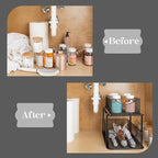 Sorbus 2 Tier Metal Under Sink Organizer - Image 7