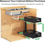 Under Sink Organizer, 2 Tier Pull out Cabinet Organizer Baskets - Image 2