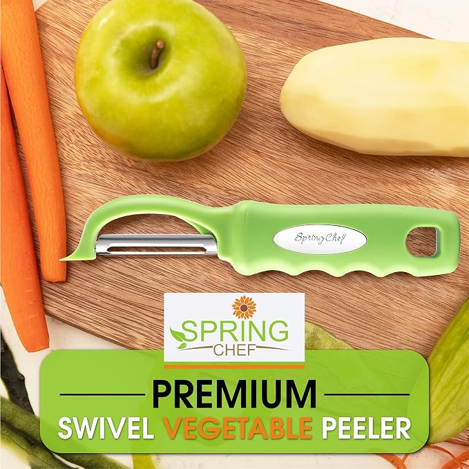 Spring Chef Premium Swivel Vegetable Peeler, Soft Grip Handle and Ultra Sharp - Image 7