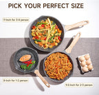 JEETEE Nonstick Frying Pans Set, Skillets Set 2 Pcs, Nonstick Omelette Skillet - Image 3