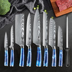 Dfito Chef Knife Sets with Roll Bag, 9 Pieces Professional Knife Set, High - Image 8