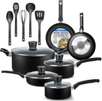 SereneLife Kitchenware Pots & Pans Basic Kitchen Cookware, Heat Resistant by SereneLife