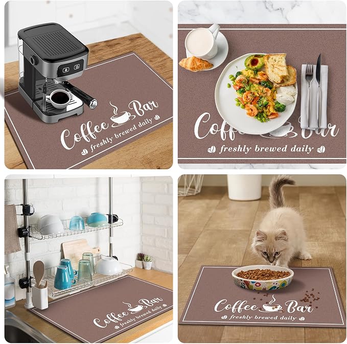 CooRug Absorbent Coffee Mat, Fashion Dish Drying Mat - Image 6