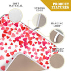 Valentines Dish Drying Mat for Kitchen Counter Hearts Holiday Microfiber - Image 4