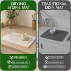 Large Stone Dish Drying Mat for Kitchen Counter, Instant Drying Pad, Super - Image 6