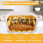 4.6 Quart Dutch Oven for Sourdough Bread Baking, Combo Oval Enameled Cast Iron - Image 4