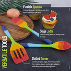11-Piece Rainbow Silicone Spatula Bundle - Image 3