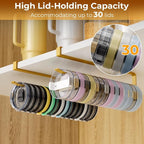 2 PCS Tumbler Lid Organizers, Ample Lid Capacity Up to 30 Lids, No Adhesive No - Image 2