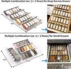 MIUKAA Clear Acrylic Spice Drawer Organizer, 4 Tier Seasoning Jars Drawers - Image 5