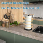 Paper Towel Holder Countertop, One-Handed Tear, Stainless Steel, Weighted Base - Image 2