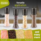 ZOLMER® Premium Gunmetal Salt and Pepper Grinder Set | Large Manual Ceramic - Image 4