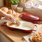 Double Dutch Oven Pot with Lid, Enameled Cast Iron Bread Loaf Pan, Dutch Oven - Image 7