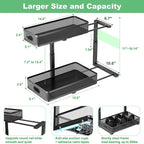 Under Sink Organizer 2 Pack, High Adjustable 2 Tier Under Sink Organizers and - Image 4