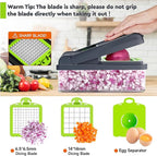 MealHelper 12-in-1 Vegetable Chopper, 7 Blade Veggie Chopper, Practical Food - Image 4