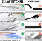 Zulay Kitchen Stainless Steel Spaghetti Spoon - Image 2