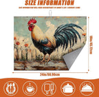 Vintage Rooster Dish Drying Mat - Image 2