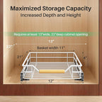 Pull out Cabinet Organizer, Heavy Duty Smooth Sliding Under Cabinet Shelves - Image 3