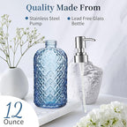 14 Oz Refillable Glass Soap Dispenser - Image 3