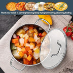 E-far 12 Quart Cooking Stock Pot, Large Stainless Steel Pot - Image 6