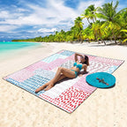 HIHOHO Beach Blanket Waterproof Sandproof Extra Large Beach Mat 79" X - Image 4