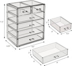 Sorbus Acrylic Makeup Organizer Set, 6-Drawer Vanity & Countertop Cosmetic - Image 3