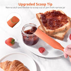 U-Taste Silicone Jar Spatula for Sourdough Starter: Long Skinny Food-Grade Jam - Image 4