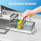Cisily Sponge Holder for Kitchen Sink, Sink Caddy Organizer - Image 4
