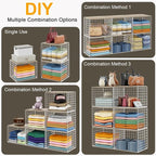 6 Pack Closet Organizers And Storage, Stackable Closet Shelf Organizer Storage - Image 7