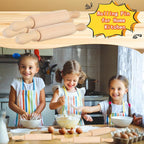 16 Pcs 8 Inch Mini Wooden Rolling Pins Small Wood Rolling Pin Wooden Roller - Image 7