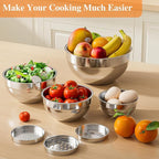 Mixing Bowls with Lids Set, Kitchen Food Organizers Nesting Mixing Bowl - Image 2