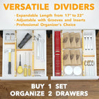 SpaceAid Bamboo Drawer Dividers - Image 6