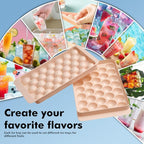 2 Pack Ice Cube Tray with Lid and Bin, Round Ice Cube Trays - Image 4