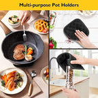4PCS Oven Mitts and Pot Holders Sets 500°F Pot Holders - Image 8