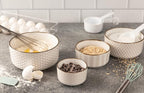 KooK Serving Bowls, with Lids, Ceramic Nesting Bowls, Microwave and Dishwasher - Image 6