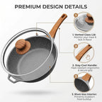 YASHE 12 Inch Nonstick Saute Pan - Image 6