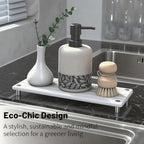 Quick Dry Sink Caddy Kitchen Sink Organizer, Water Absorbing Stone Tray - Image 4