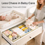Vtopmart 12 Pack Baby Clothes Organizer, Dresser Drawer Organizer - Image 4