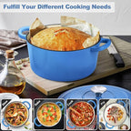 P&P CHEF 7QT Enameled Dutch Oven, Cast Iron Dutch Oven Pot - Image 7
