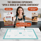 Silicone Baking Mat with 10 Useful Recipes, Non Stick Pastry Mat - Image 2