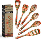 Wooden Spoons for Cooking, WOSPONFAN Kitchen Utensils Set, Pakkawood Kitchen by WoodenKitchenUtensilsSet