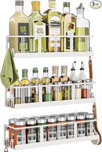 Bunoxea Spice Rack Wall Mounted 3 Pack, Space-Saving Spice Organizer by Bunoxea