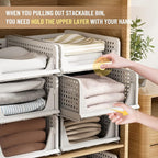 Pinkpum 6 Pack Closet Organizers Storage Bins, Stackable Plastic Drawer Basket - Image 9