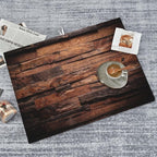 Dark Wood Dish Drying Mat Vintage Natural Wooden Board Rustic Farmhouse Style - Image 7