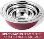 COOK WITH COLOR Stainless Steel Mixing Bowls Set - Image 4