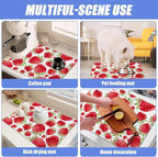 Strawberry Dish Drying Mat for Kitchen Counter Drying Pad Absorbent Reversible - Image 7