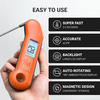 Professional Meat Thermometer Digital, Ultra-Fast 0.5 Sec Instant Read - Image 5