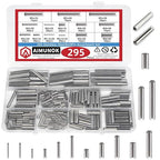 295-Piece Stainless Steel Roll Pin Assortment Kit by AIMUNOK